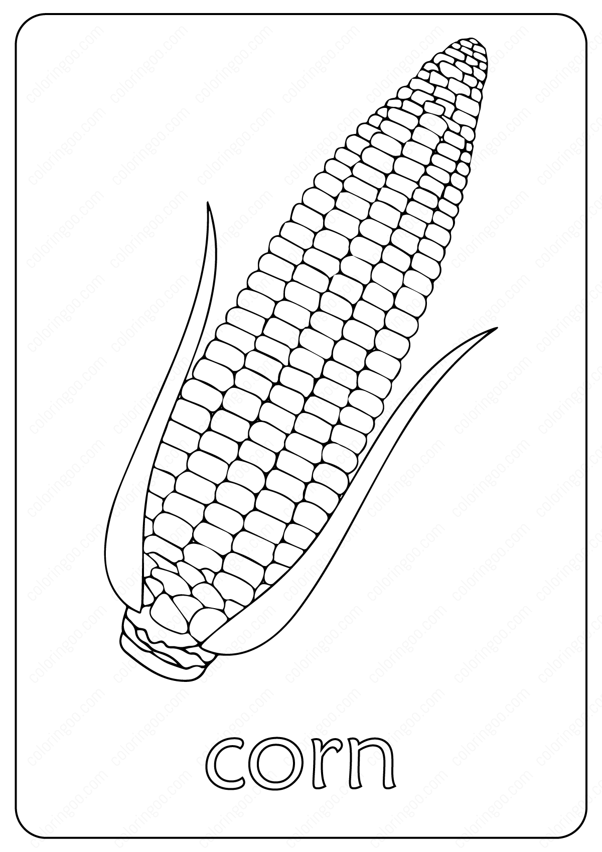 120 Corn Coloring Pages Printable 28