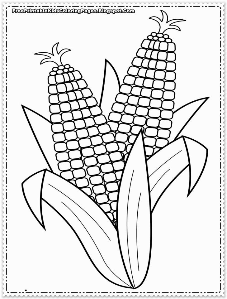 120 Corn Coloring Pages Printable 30