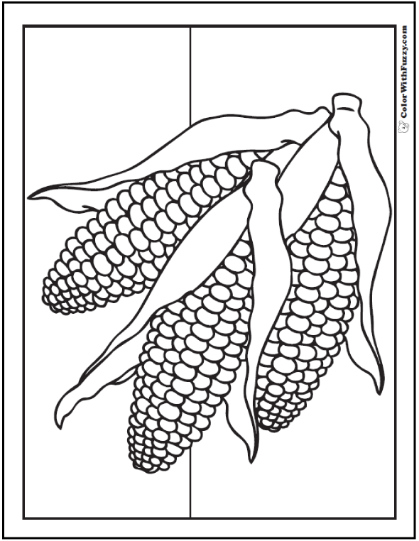 120 Corn Coloring Pages Printable 33