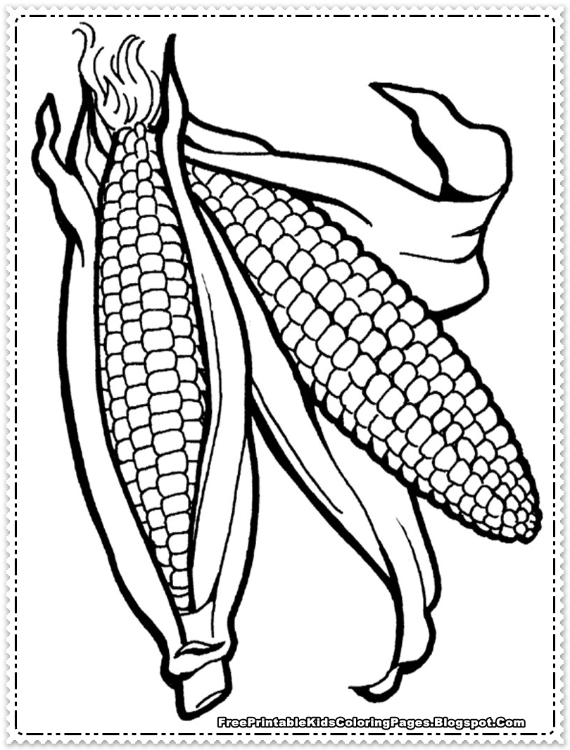 120 Corn Coloring Pages Printable 43