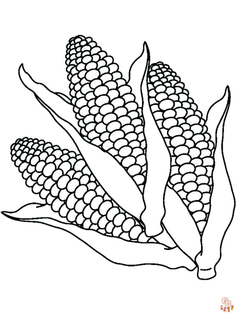 120 Corn Coloring Pages Printable 47