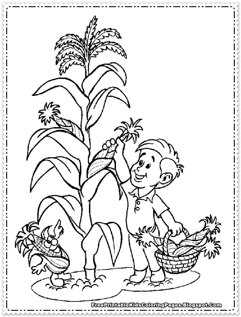 120 Corn Coloring Pages Printable 49