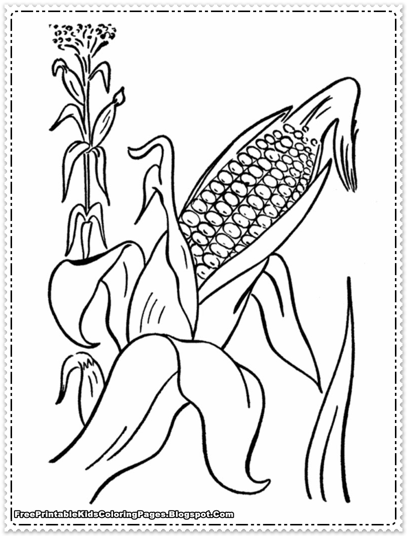 120 Corn Coloring Pages Printable 72