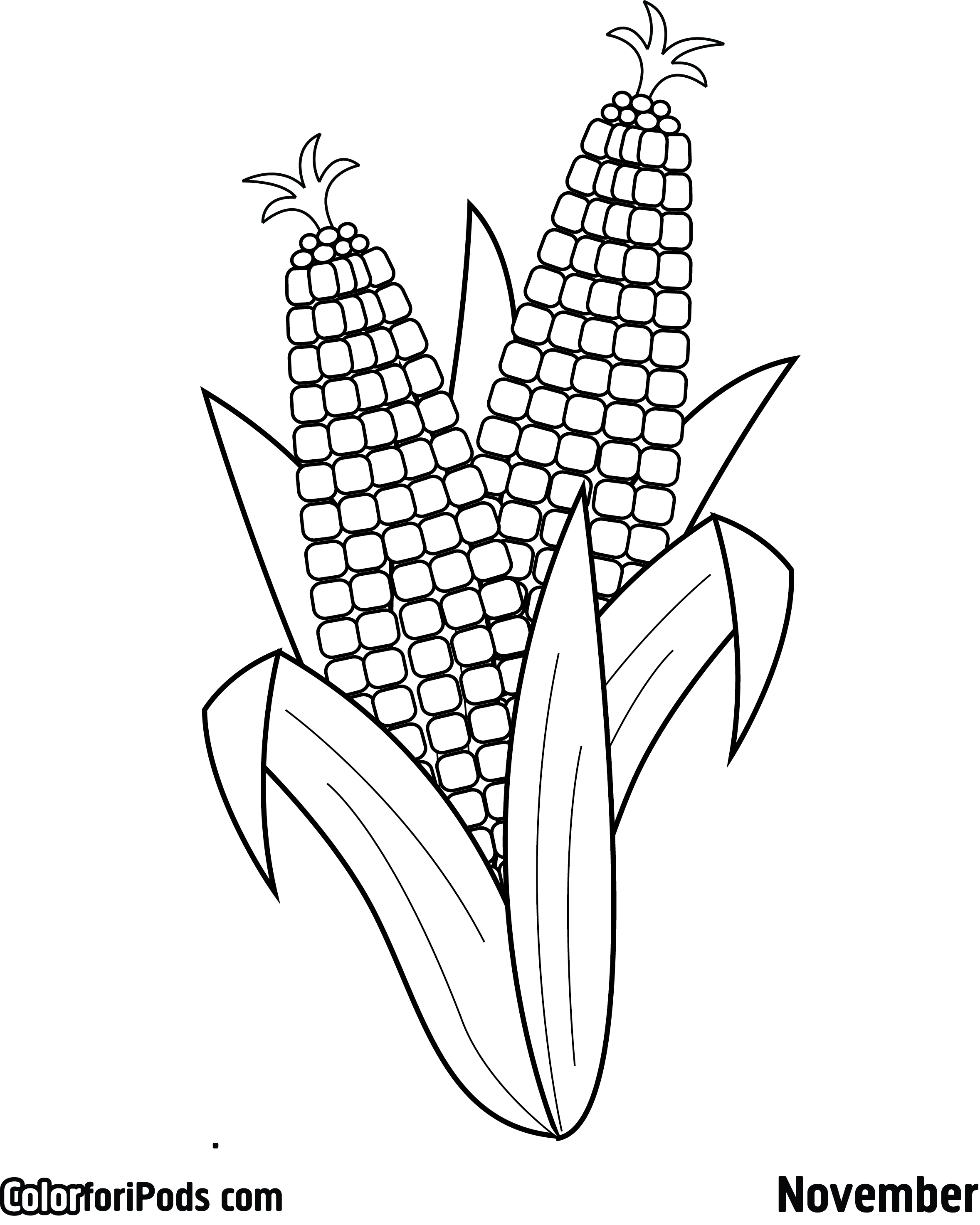 120 Corn Coloring Pages Printable 83