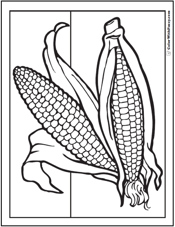 120 Corn Coloring Pages Printable 89