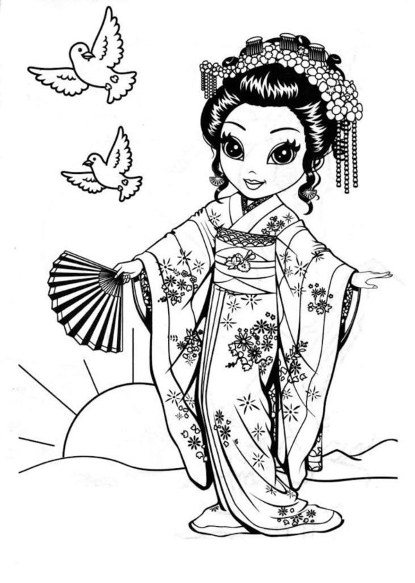 138 Cultural China Coloring Pages Printable 49