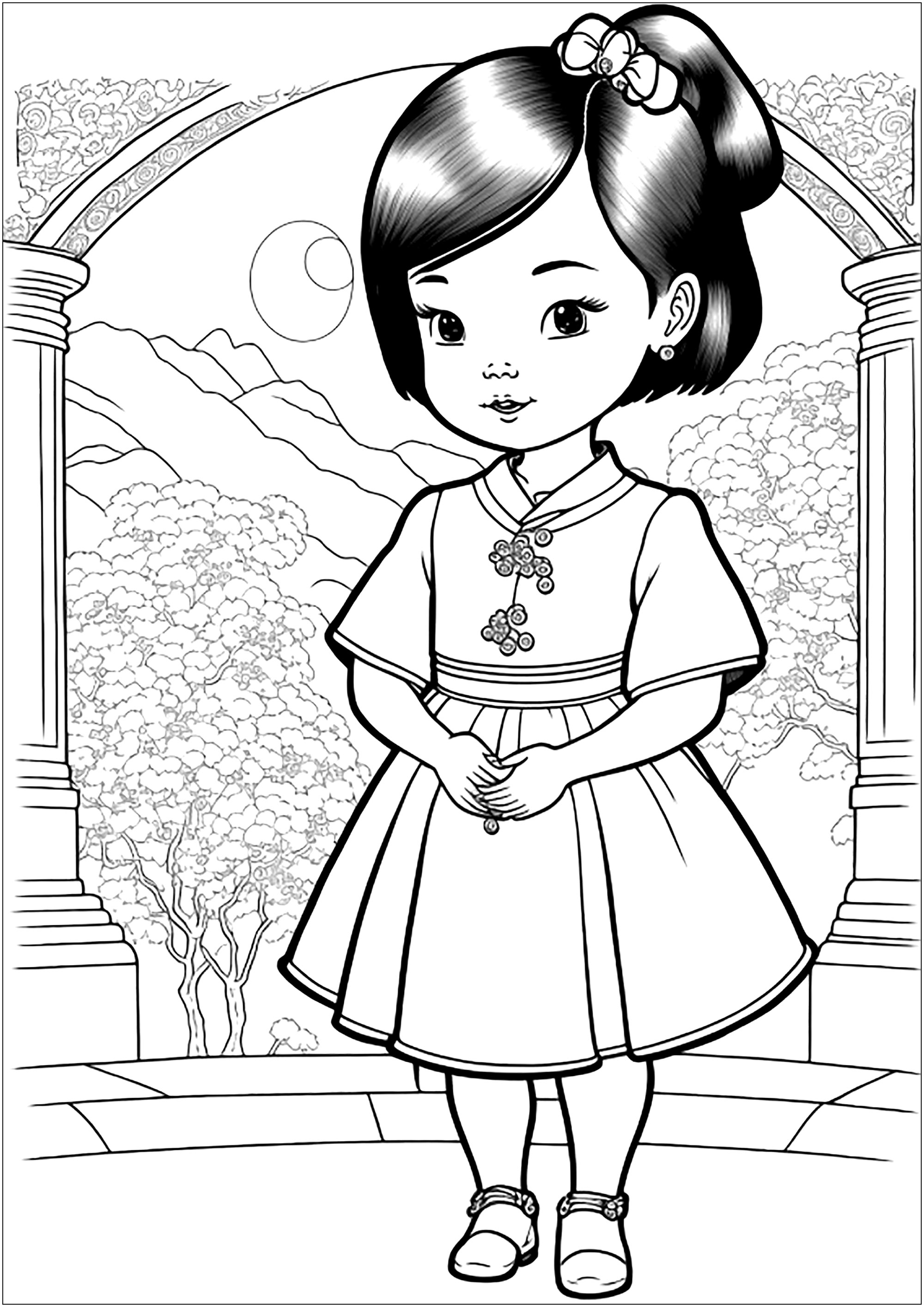 138 Cultural China Coloring Pages Printable 75