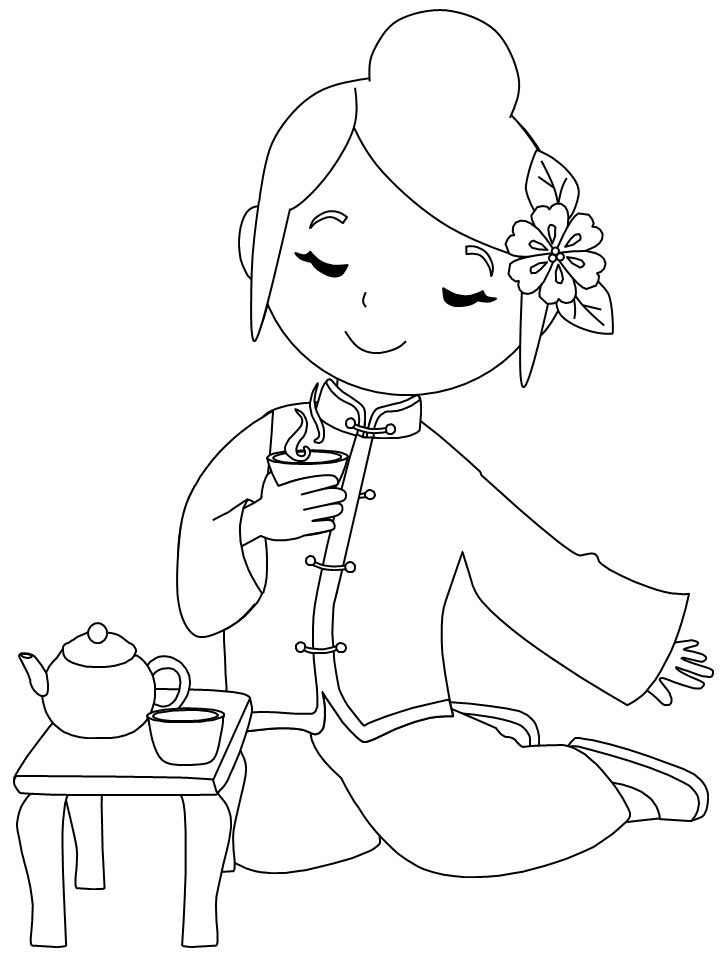 138 Cultural China Coloring Pages Printable 87