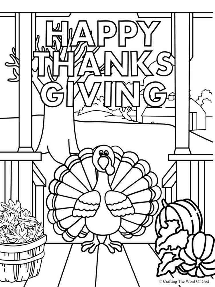 27 Festive Thanksgiving Coloring Pages Printable 11