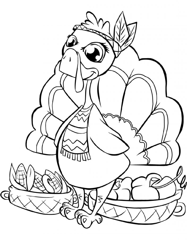 27 Festive Thanksgiving Coloring Pages Printable 2