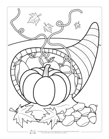 27 Festive Thanksgiving Coloring Pages Printable 20