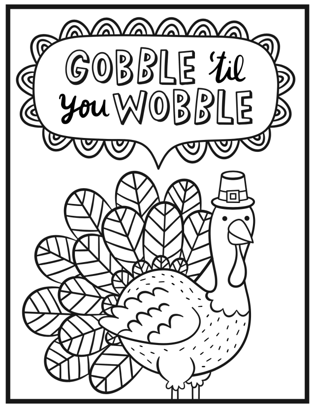 27 Festive Thanksgiving Coloring Pages Printable 24