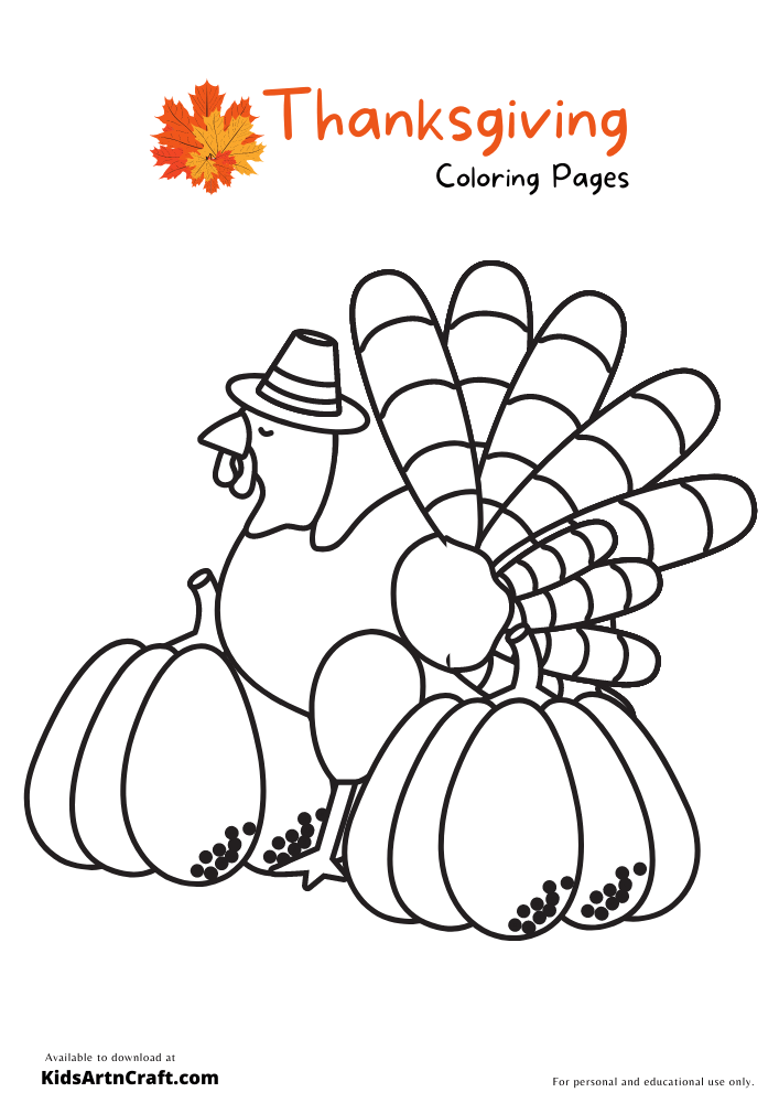 27 Festive Thanksgiving Coloring Pages Printable 27