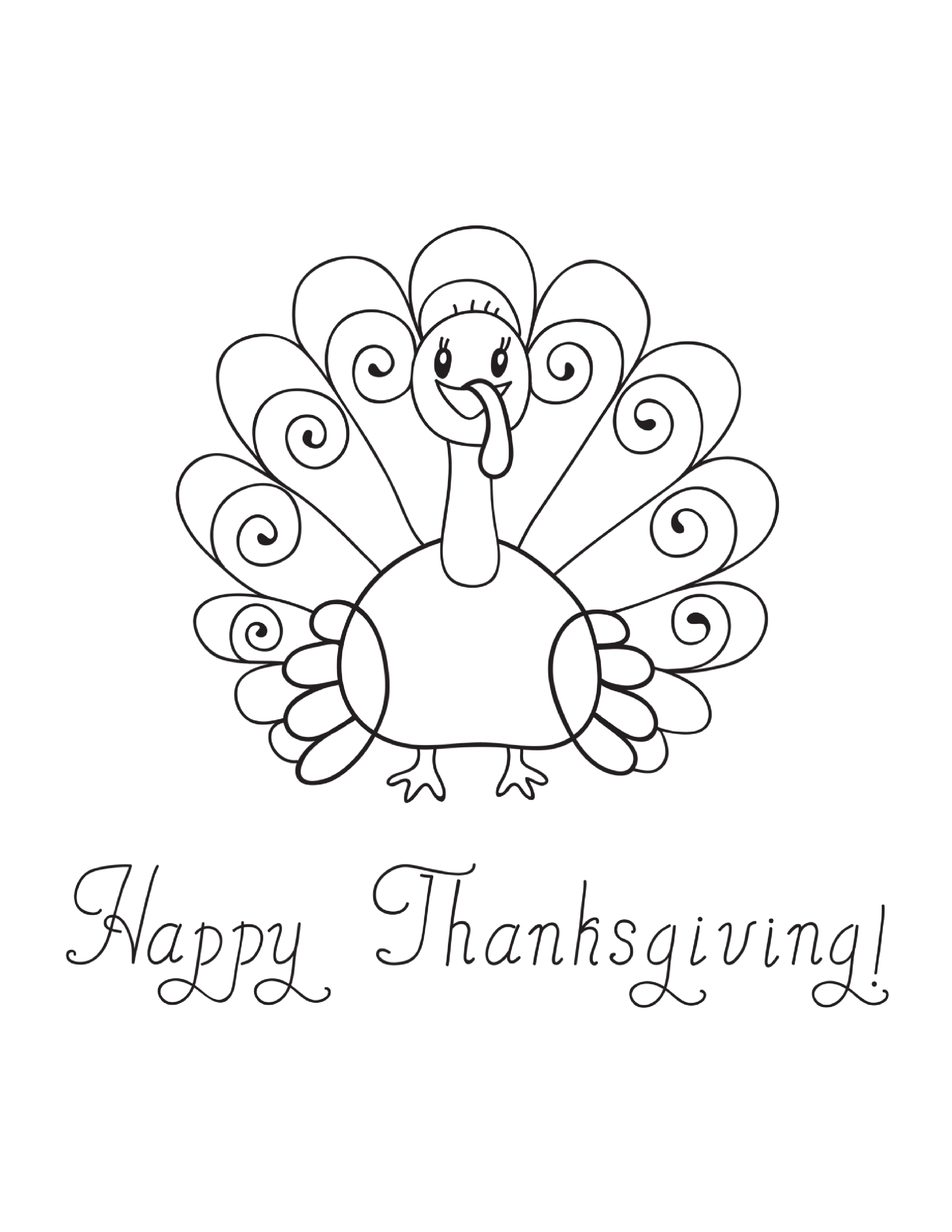 27 Festive Thanksgiving Coloring Pages Printable 3