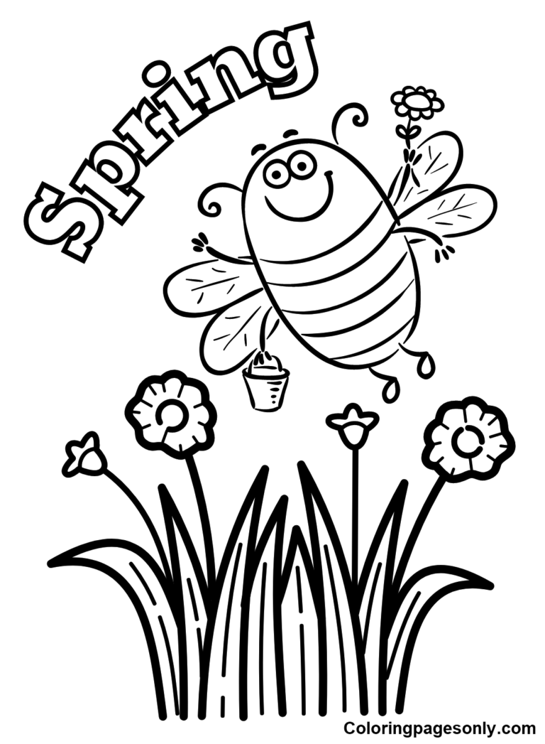 29 Fresh Spring Coloring Pages Printable 12