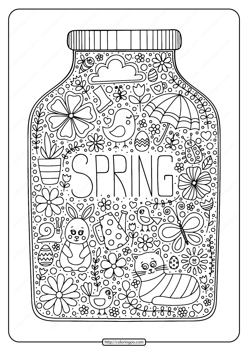 29 Fresh Spring Coloring Pages Printable 16