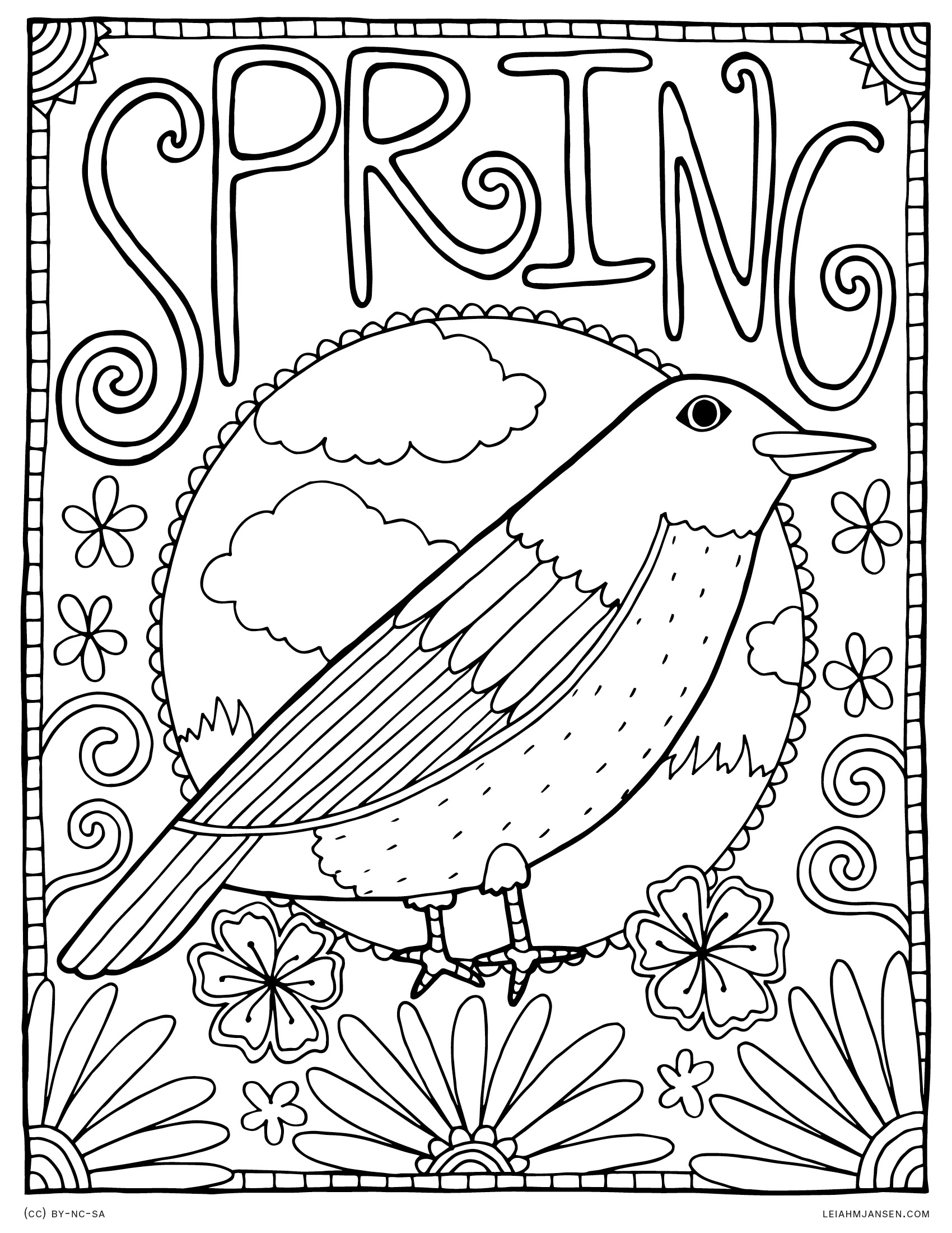 29 Fresh Spring Coloring Pages Printable 3