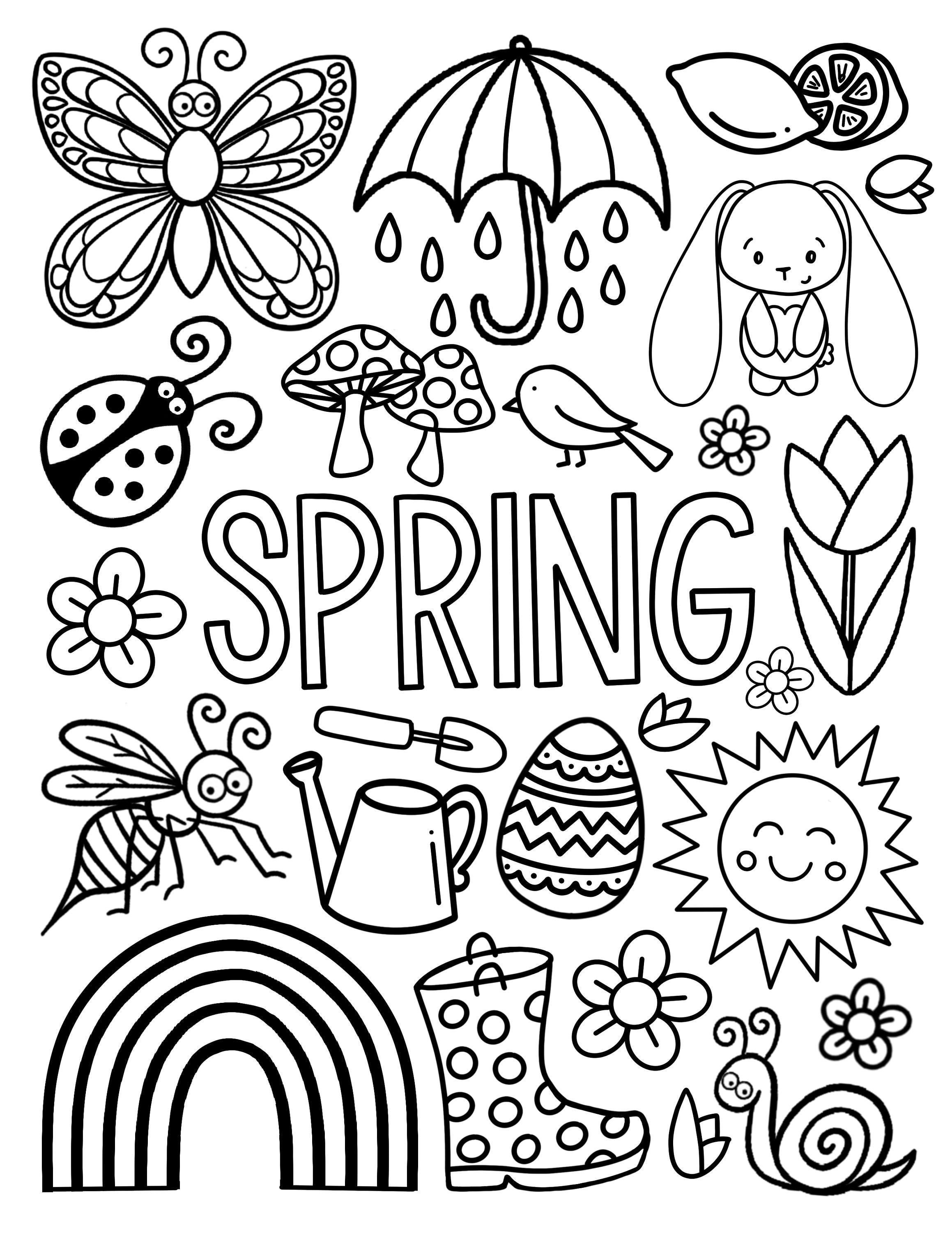 29 Fresh Spring Coloring Pages Printable 31