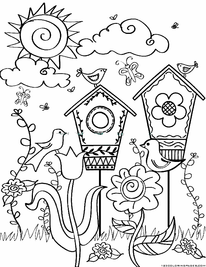 29 Fresh Spring Coloring Pages Printable 5