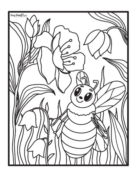 30 Busy Bee Coloring Pages Printable 4