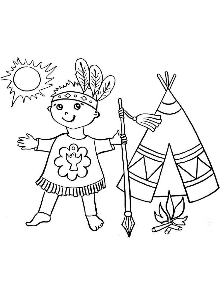 31 Cultural Native American Coloring Pages Printable 16