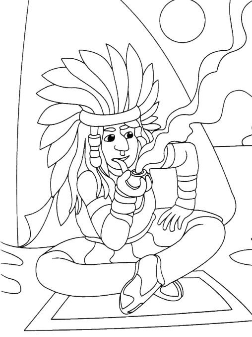 31 Cultural Native American Coloring Pages Printable 2