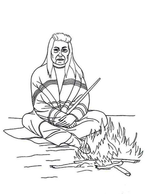 31 Cultural Native American Coloring Pages Printable 29