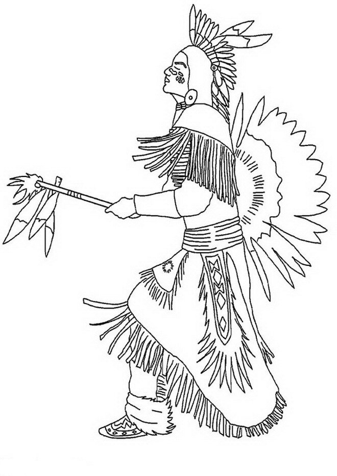 31 Cultural Native American Coloring Pages Printable 3