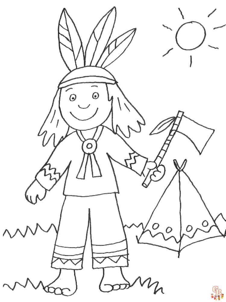 31 Cultural Native American Coloring Pages Printable 30