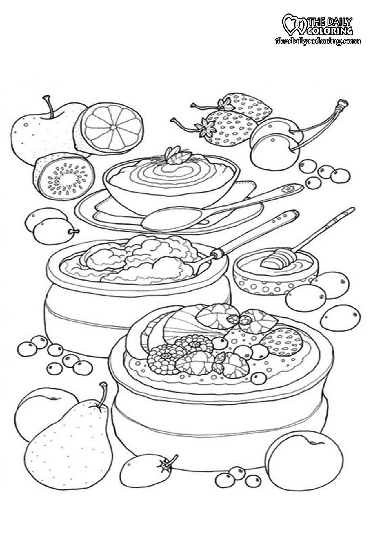 31 Delectable Food Coloring Pages Printable 1