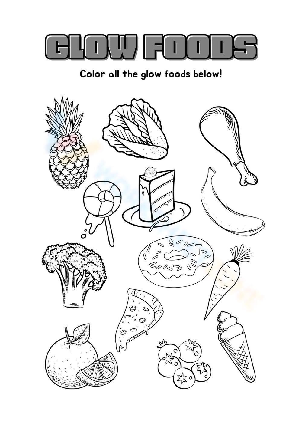 31 Delectable Food Coloring Pages Printable 15