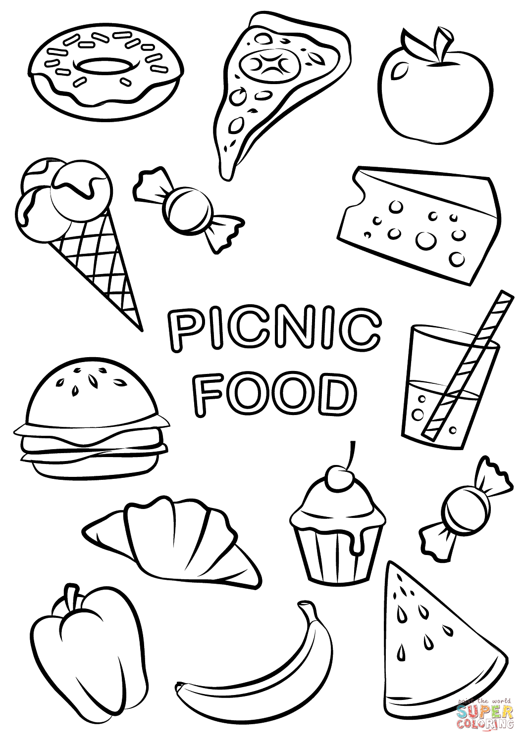 31 Delectable Food Coloring Pages Printable 20