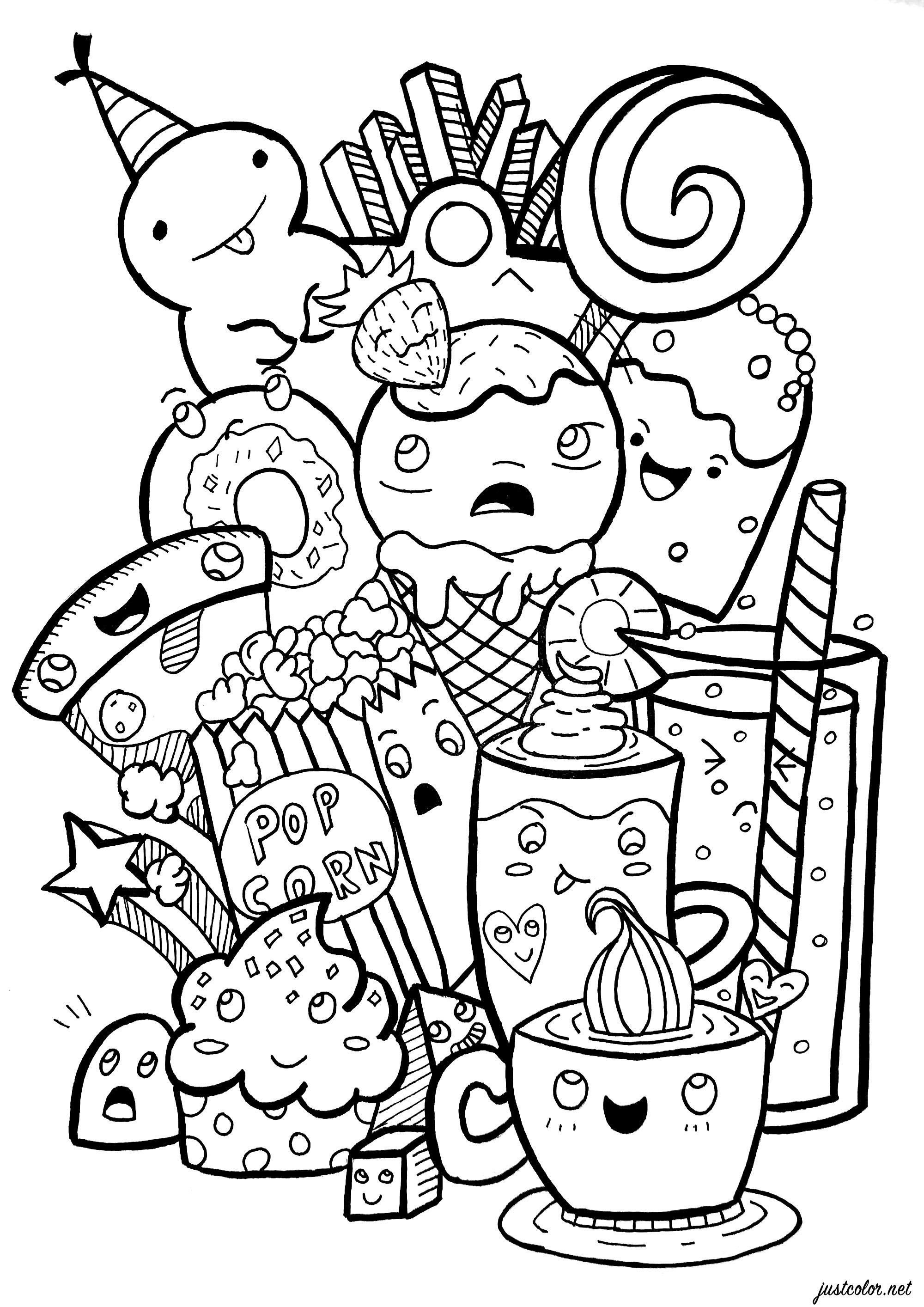 31 Delectable Food Coloring Pages Printable 22