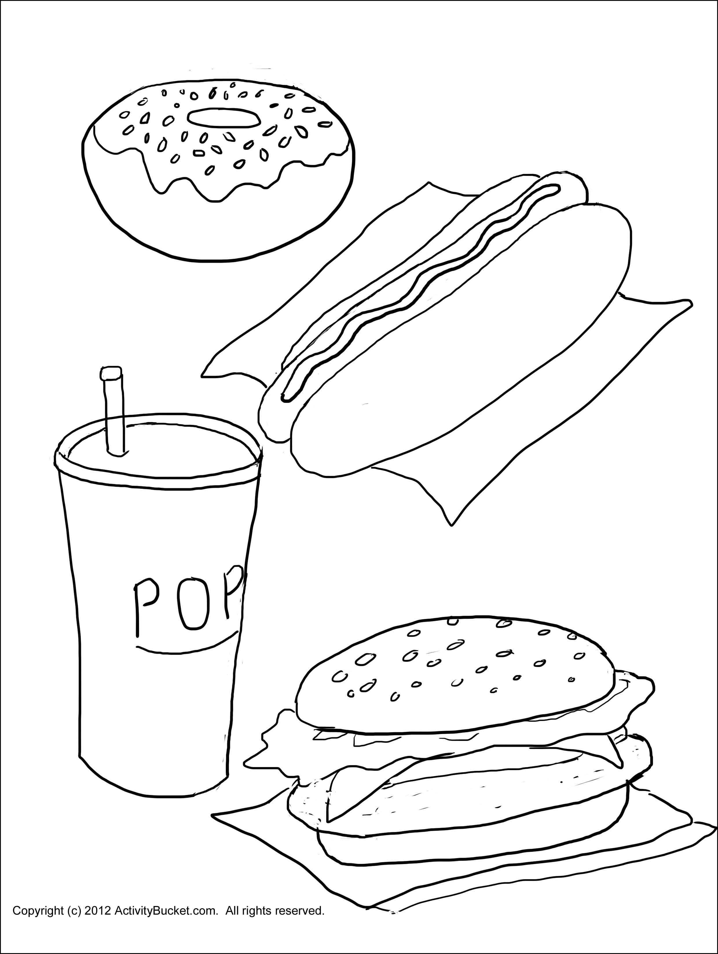 31 Delectable Food Coloring Pages Printable 23