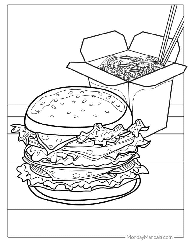 31 Delectable Food Coloring Pages Printable 26