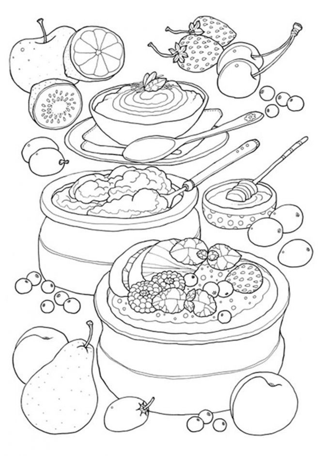 31 Delectable Food Coloring Pages Printable 31