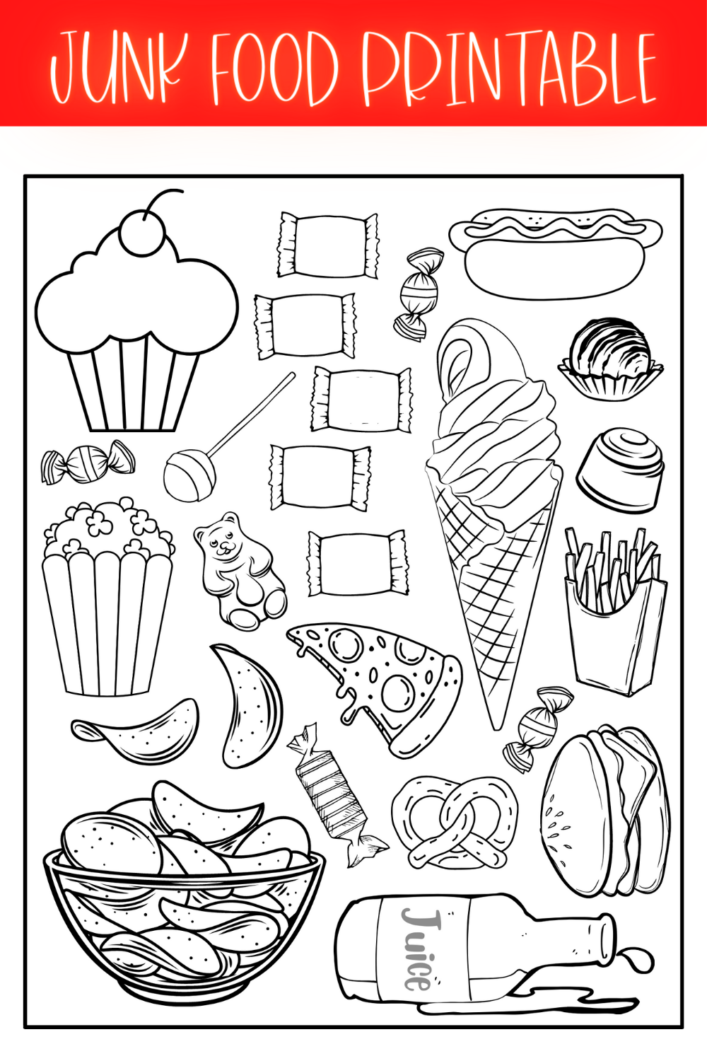 31 Delectable Food Coloring Pages Printable 33