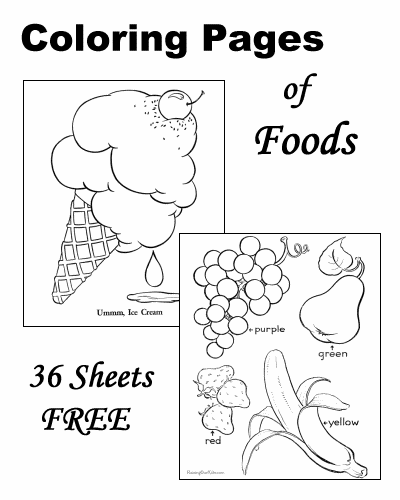 31 Delectable Food Coloring Pages Printable 34