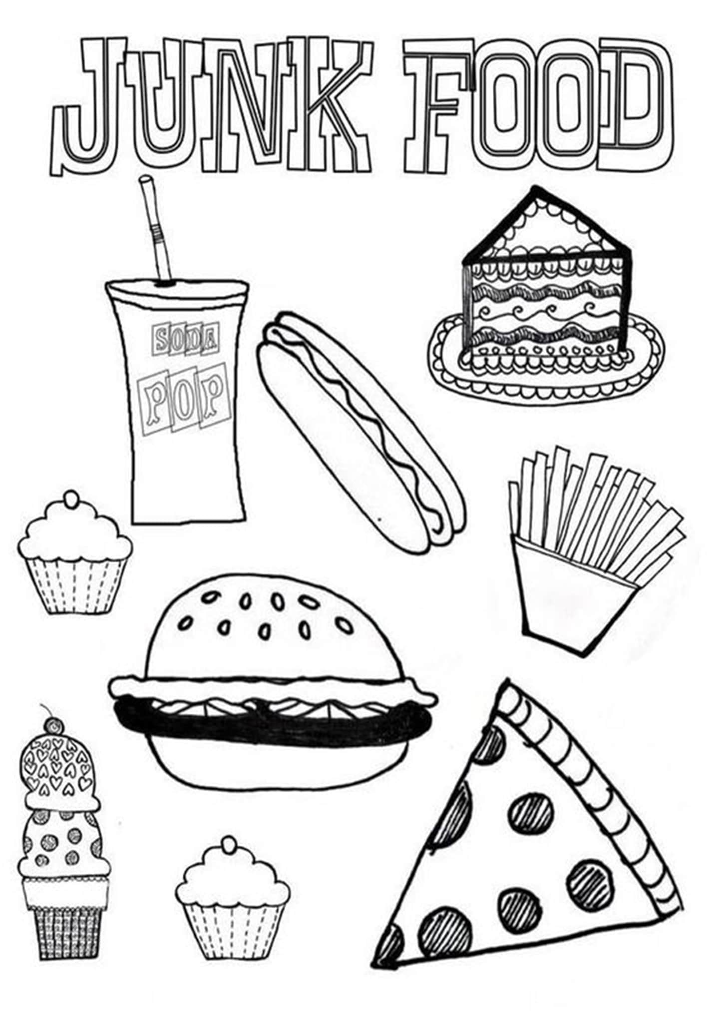 31 Delectable Food Coloring Pages Printable 5