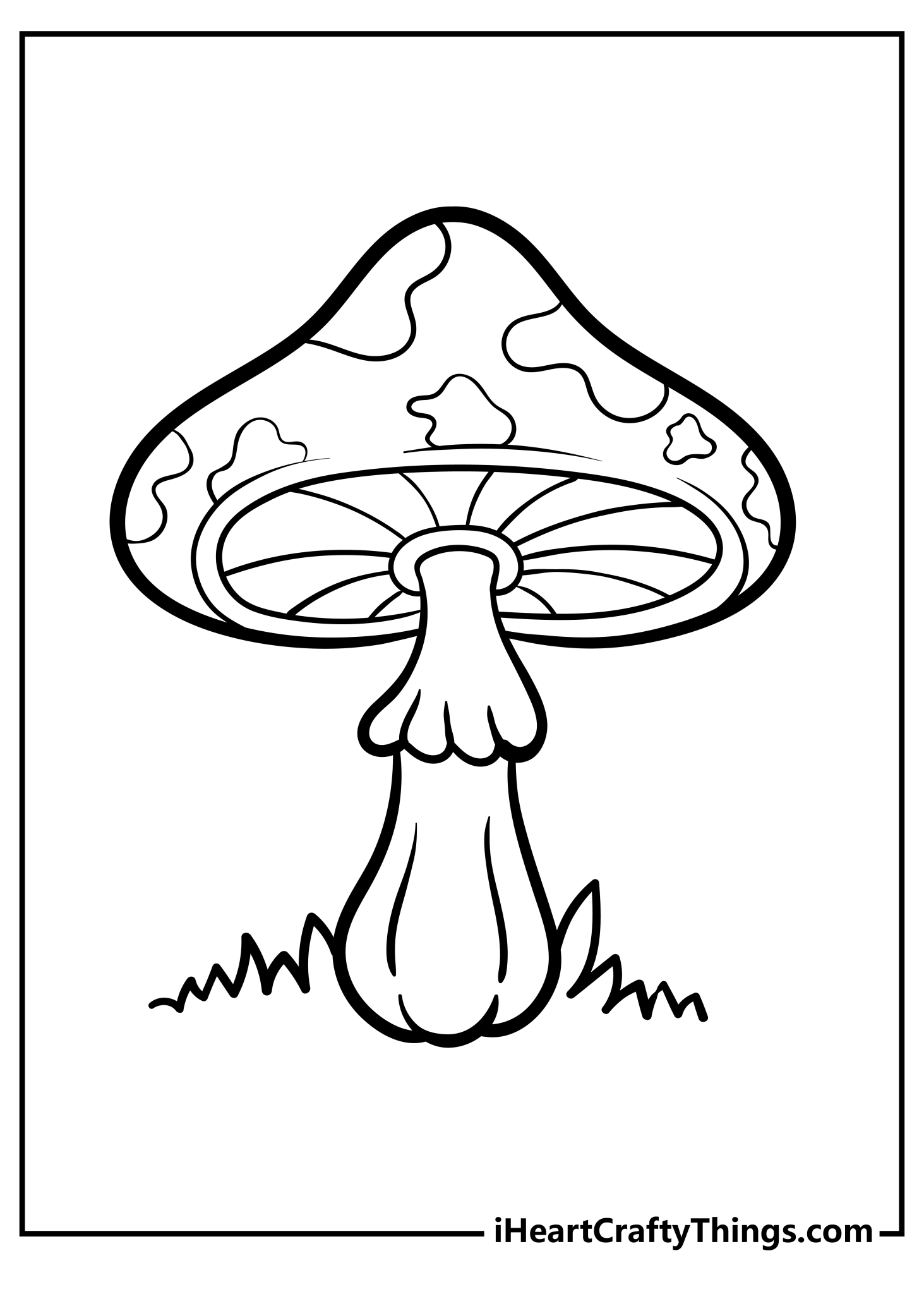 31 Whimsical Mushroom Coloring Pages Printable 27