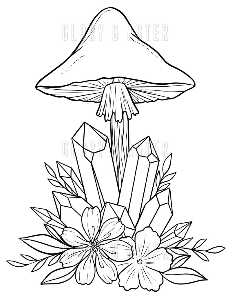 31 Whimsical Mushroom Coloring Pages Printable 28