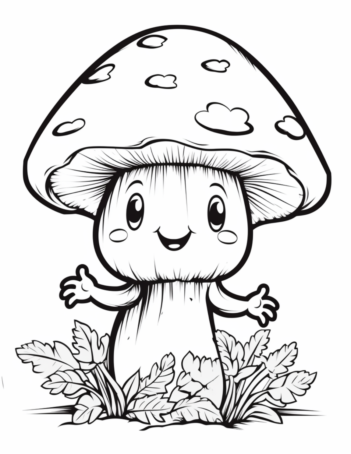 31 Whimsical Mushroom Coloring Pages Printable 31