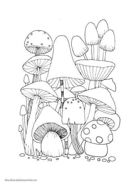 31 Whimsical Mushroom Coloring Pages Printable 35