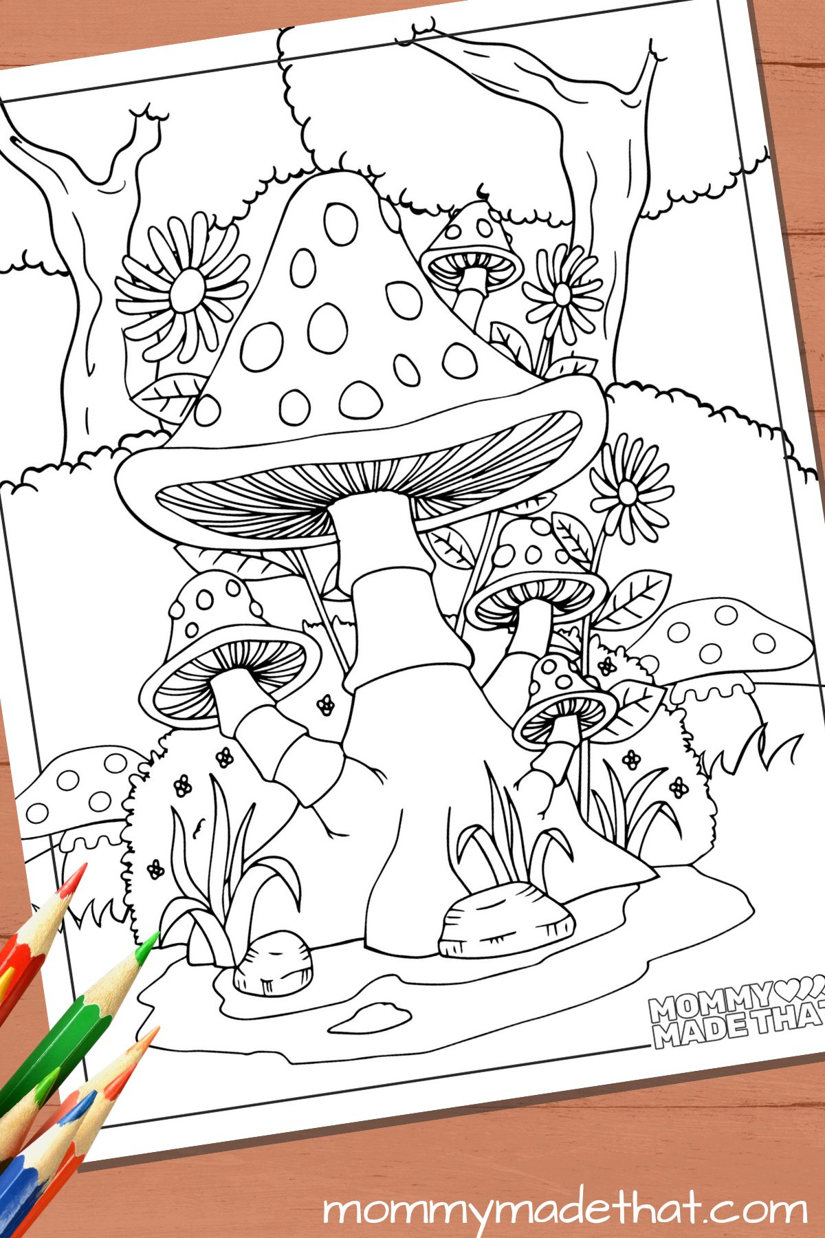 31 Whimsical Mushroom Coloring Pages Printable 8