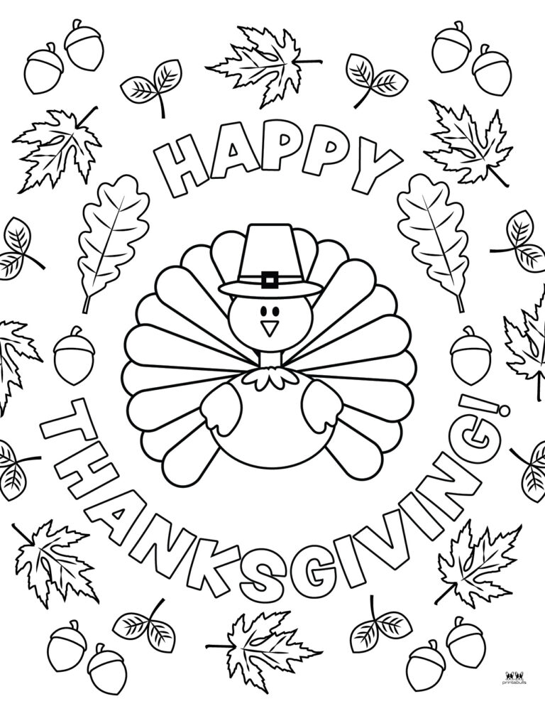 32 Joyous Thanksgiving Coloring Pages Printable 11