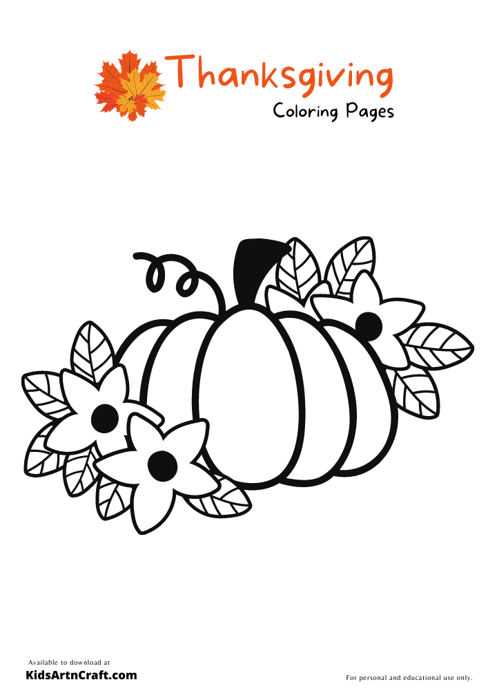 32 Joyous Thanksgiving Coloring Pages Printable 12