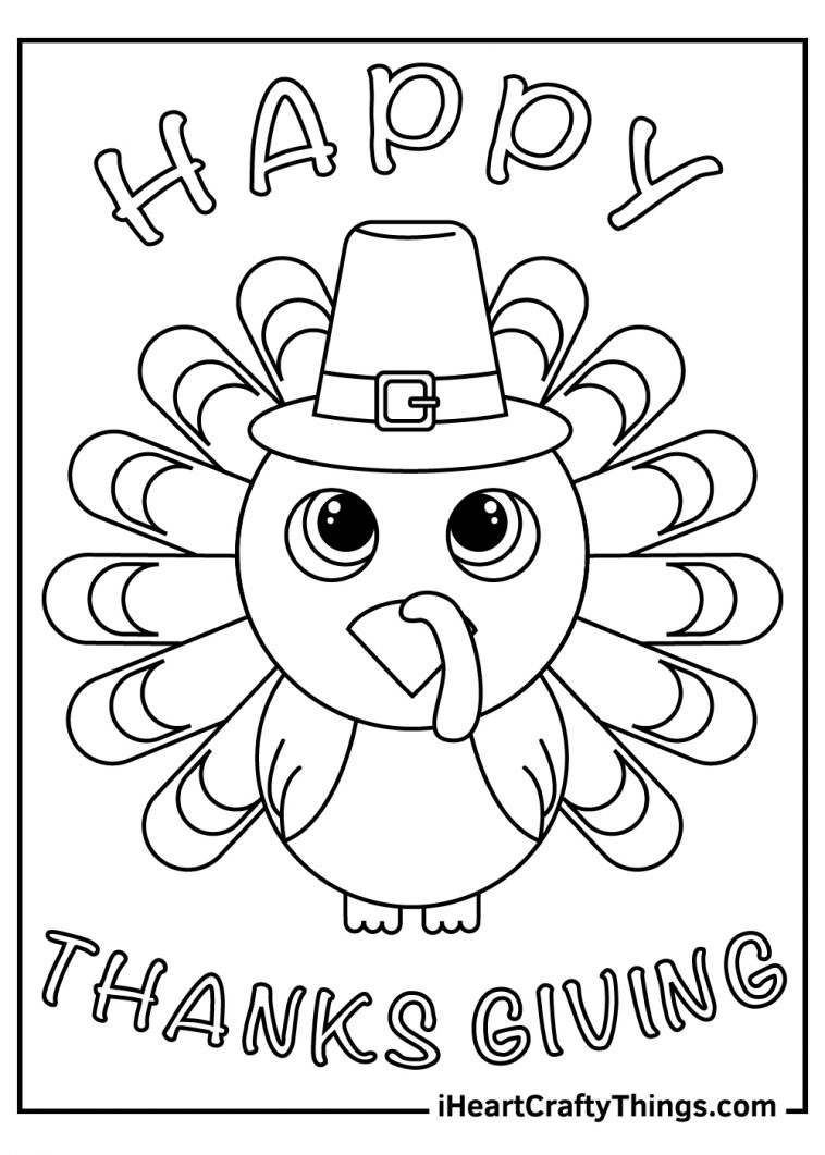 32 Joyous Thanksgiving Coloring Pages Printable 14