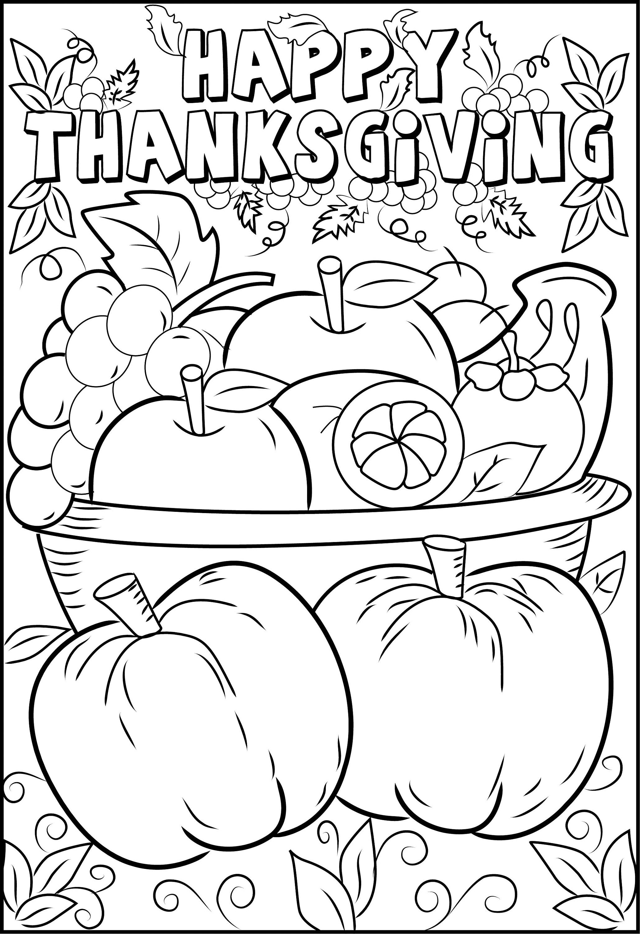 32 Joyous Thanksgiving Coloring Pages Printable 18