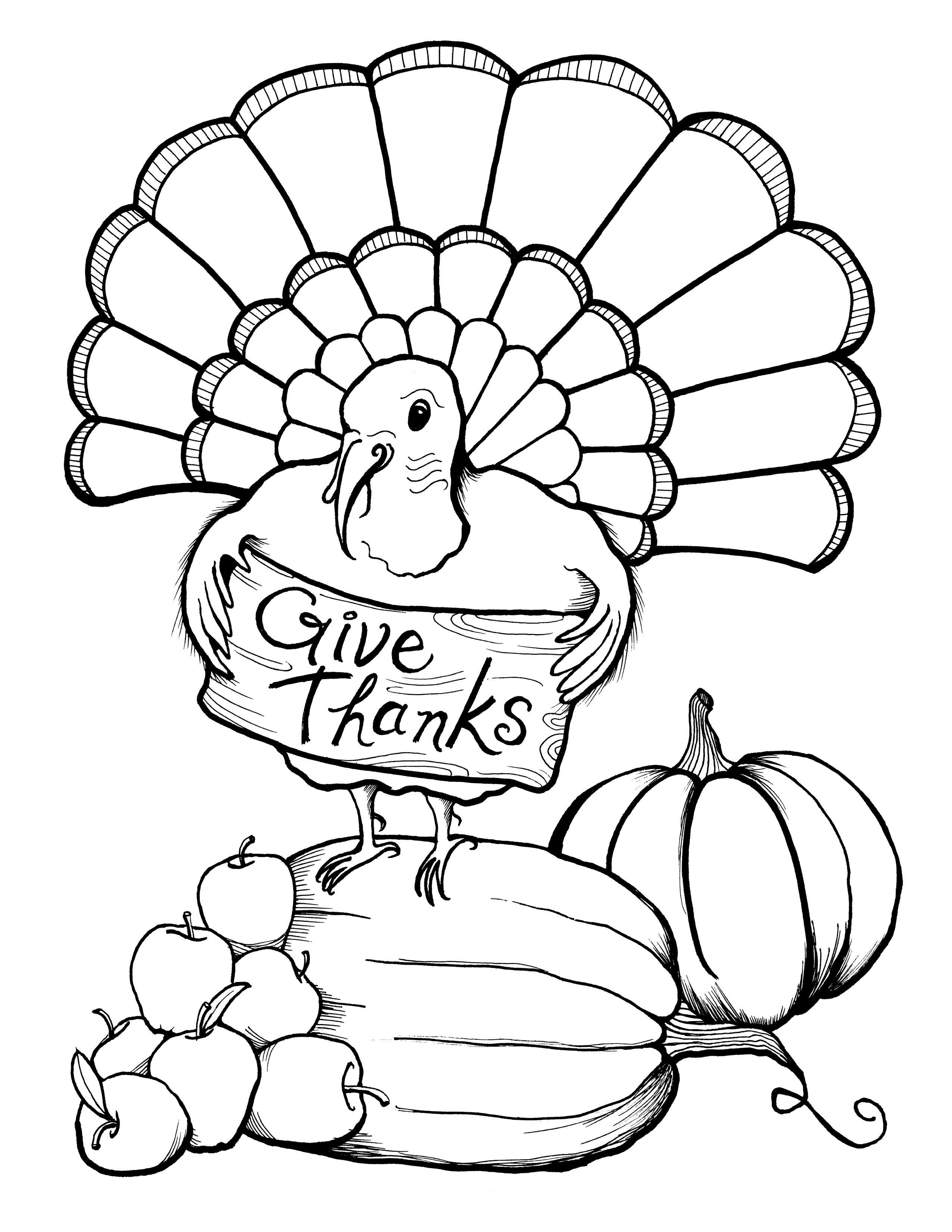 32 Joyous Thanksgiving Coloring Pages Printable 2