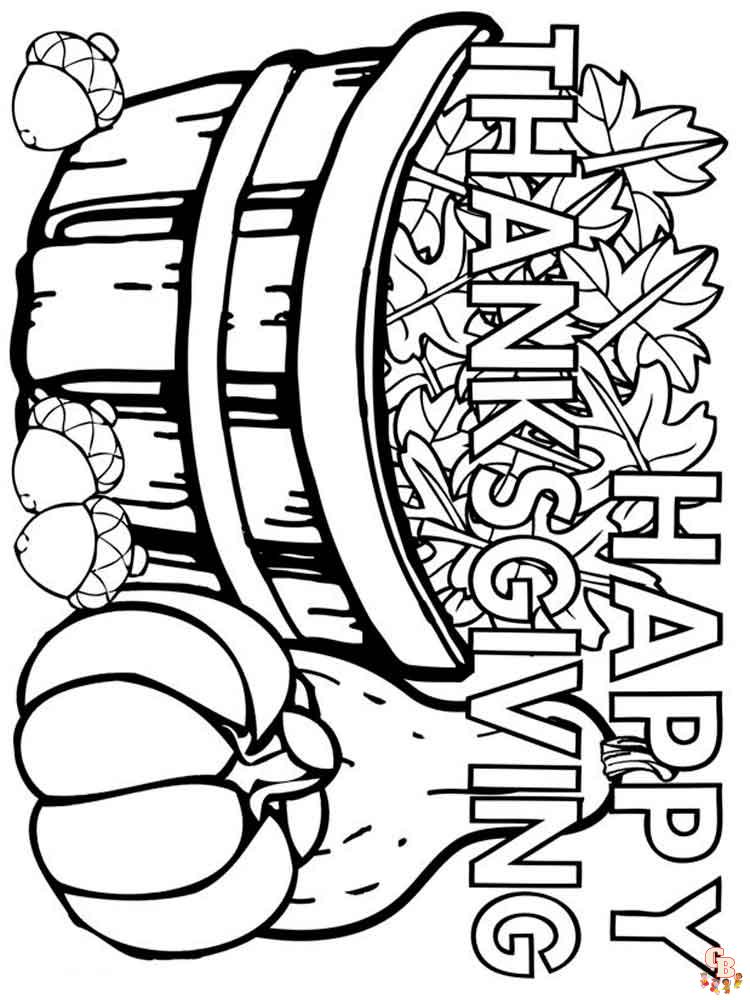 32 Joyous Thanksgiving Coloring Pages Printable 20